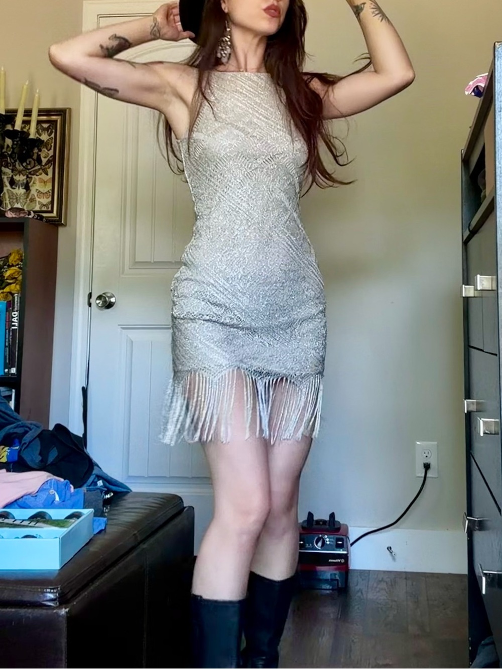 Vintage Glitter Fringe Dress